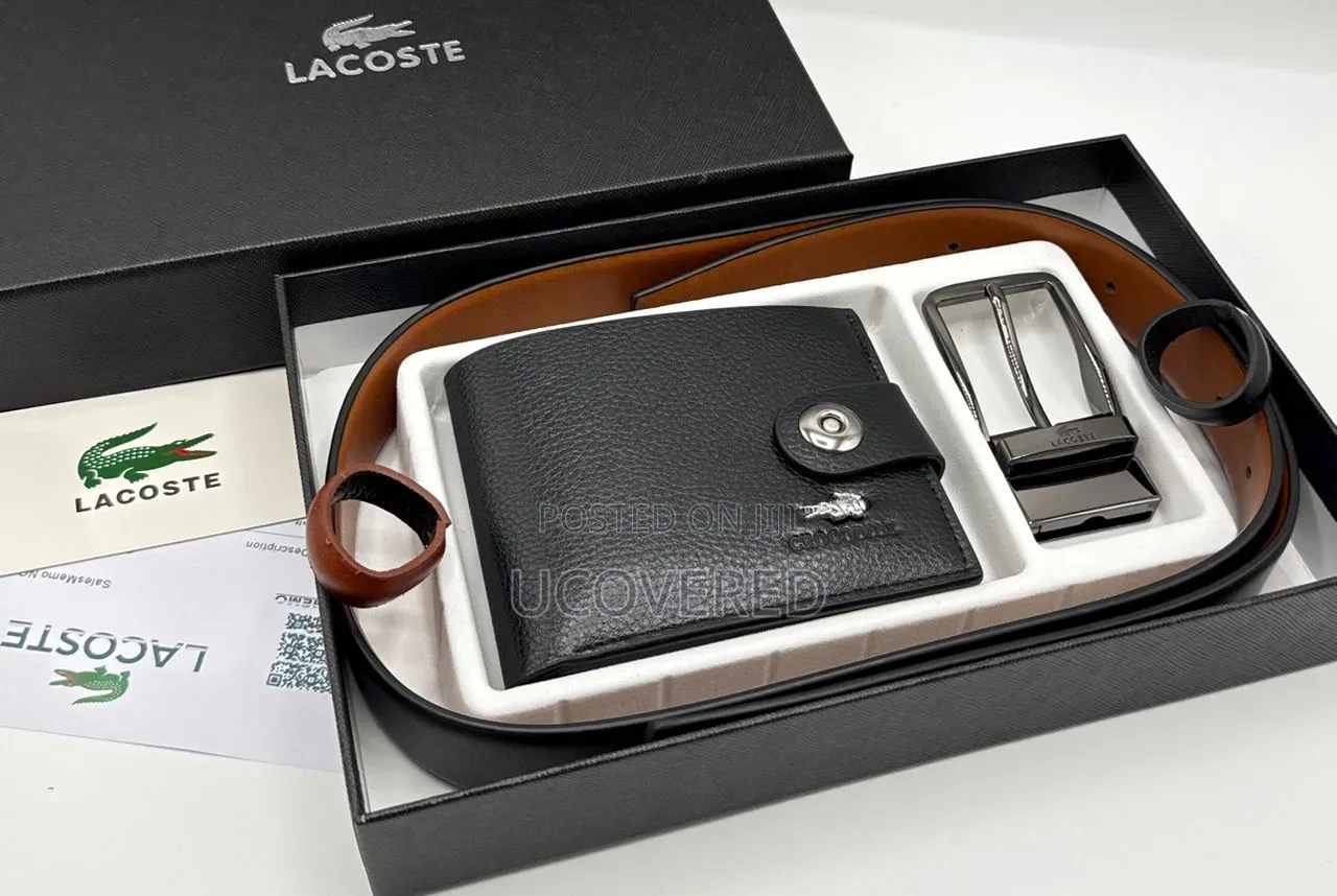Branded Men's Wallet + Belt Gift Sets