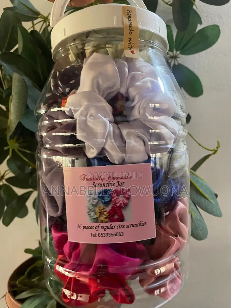Regular Size Scrunchie Jar 16 Scrunchies