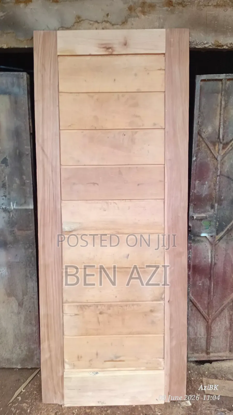 Red Wood Step Door