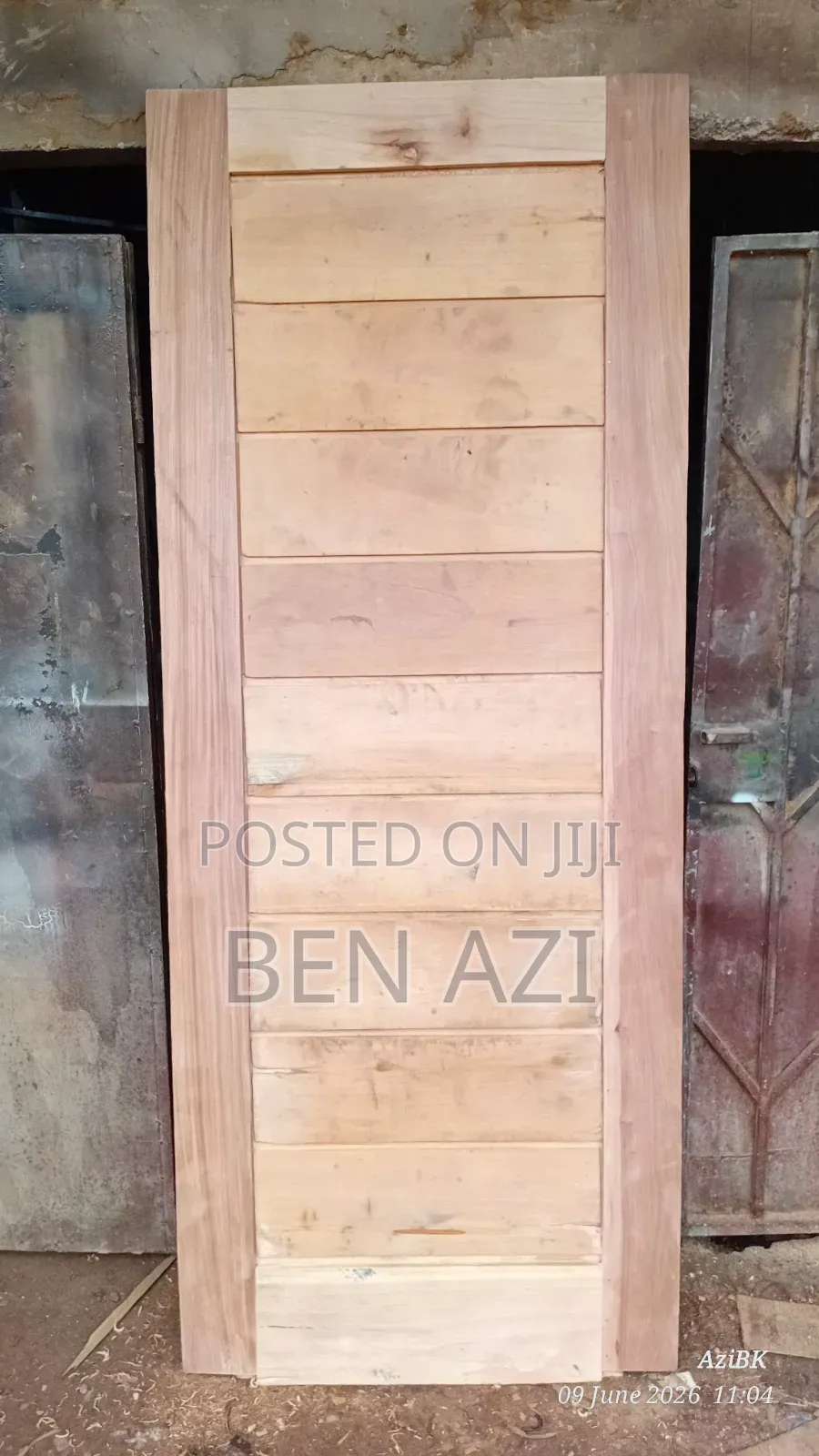 Red Wood Step Door