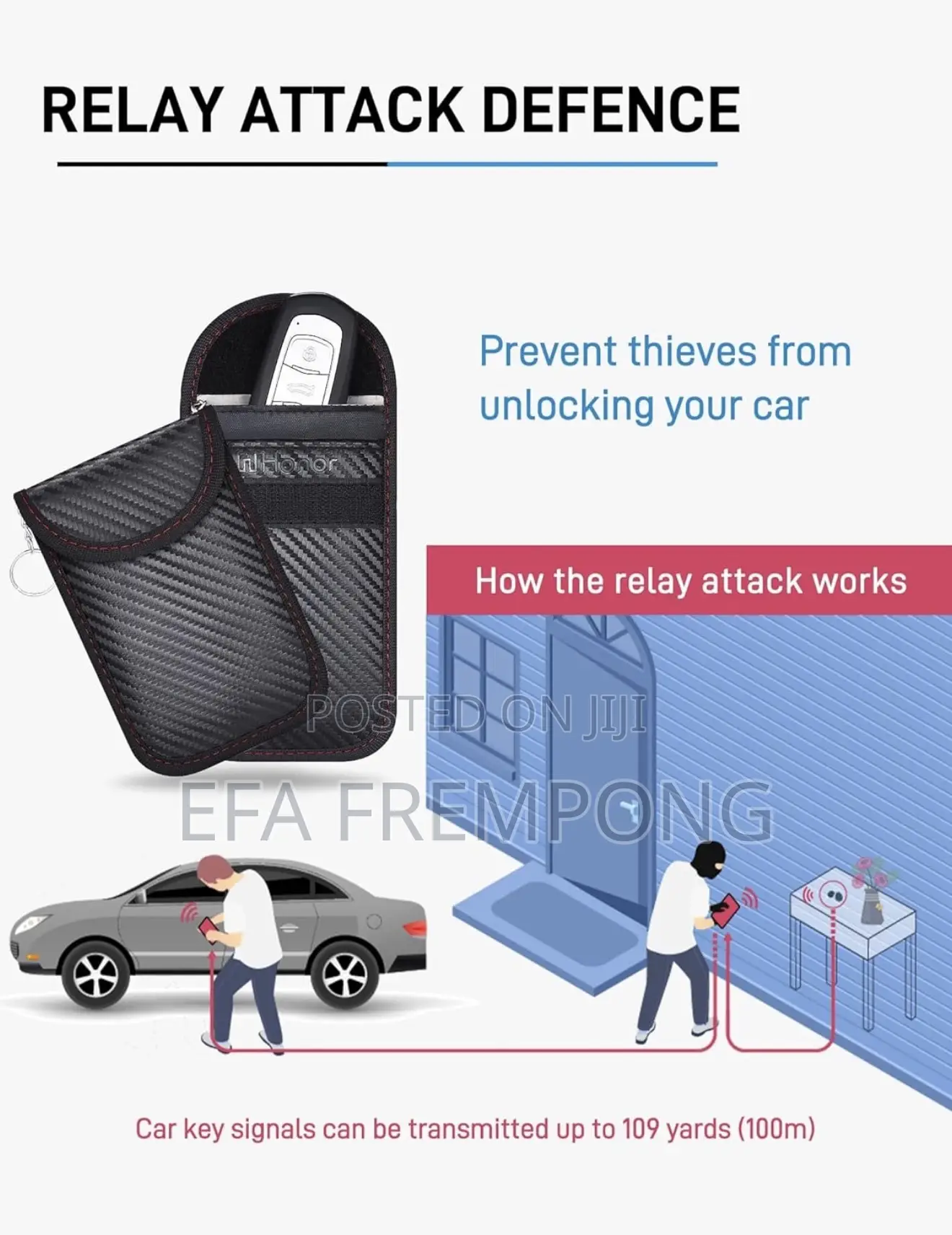 Faraday Bag/Pouch | Car Key Signal Blocker | Rfid Key Bag for Sale!