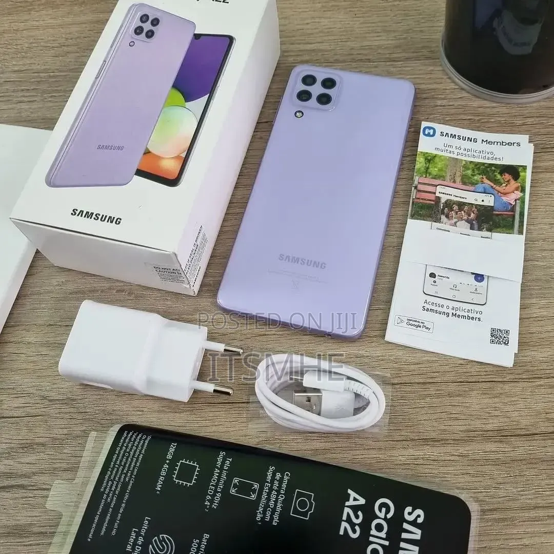 New Samsung Galaxy A22 128 GB Purple