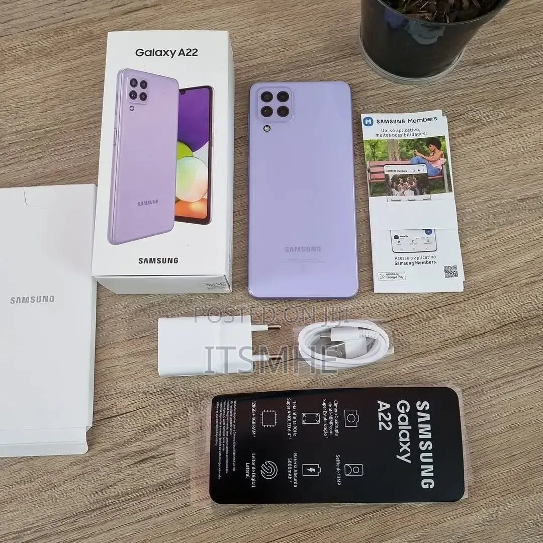 New Samsung Galaxy A22 128 GB Purple