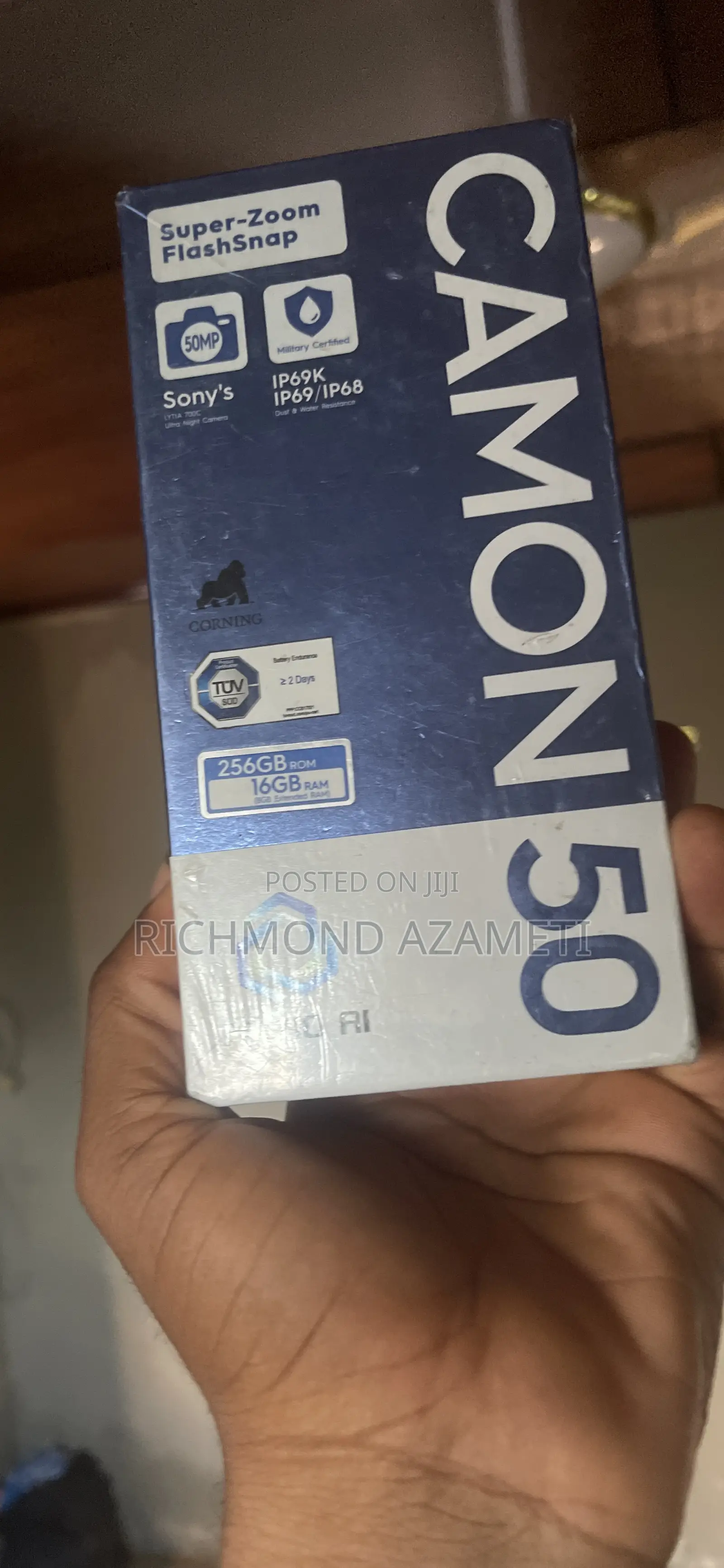 New Tecno Camon 50 256 GB Black