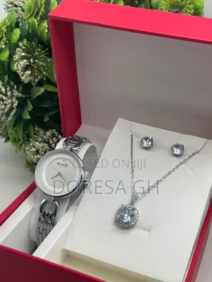 Curren Ladies Watch, Necklace Earrings Set –Elegant Gift Set for Her