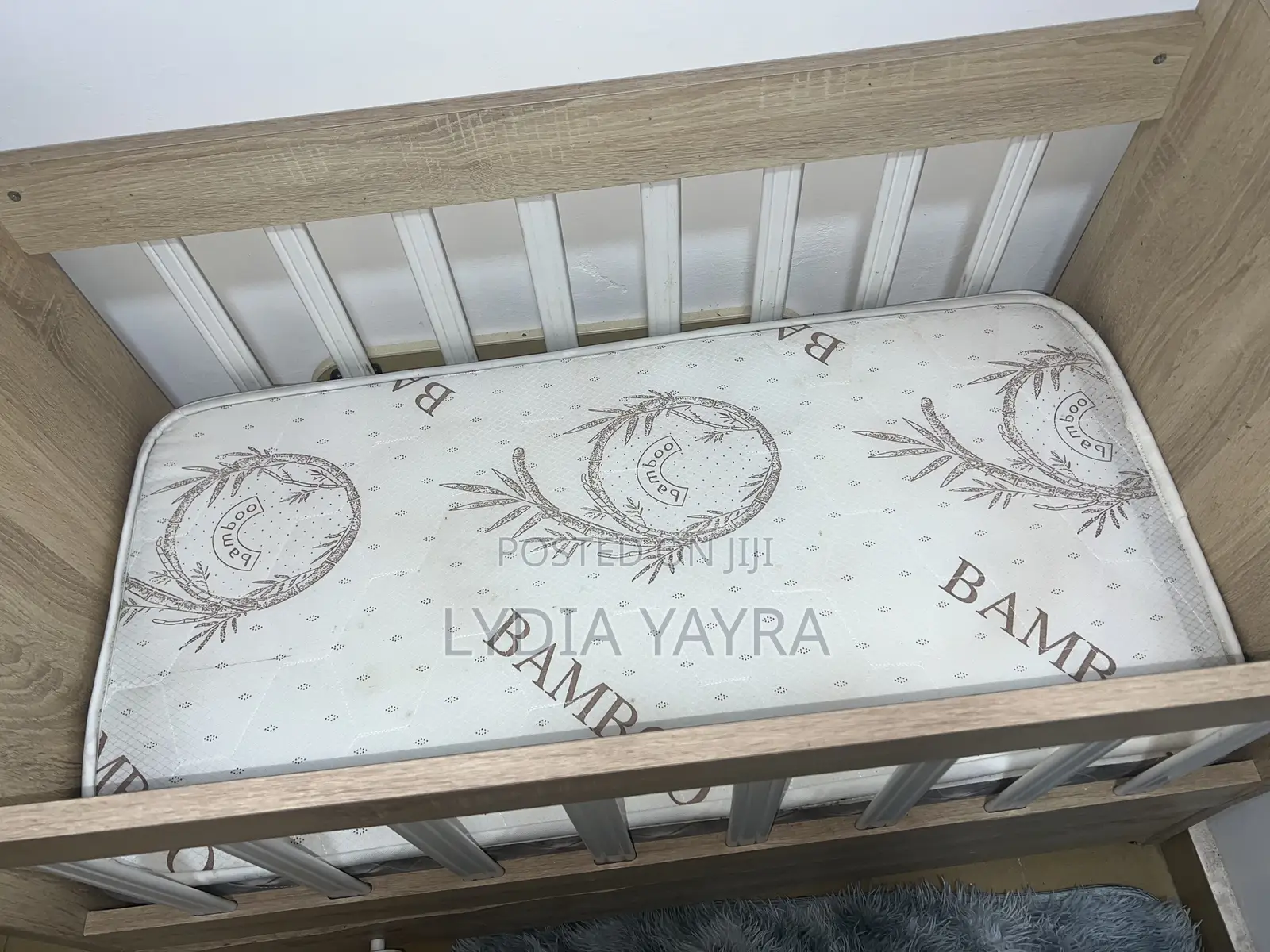 Neat Baby Cot With Mattress for Sale