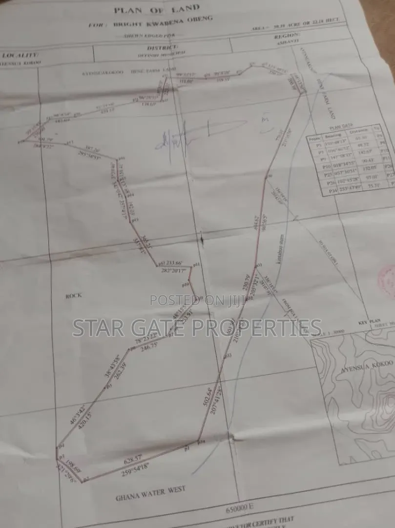50 Acres Farm for Sale at Offinso ( Ayensua)