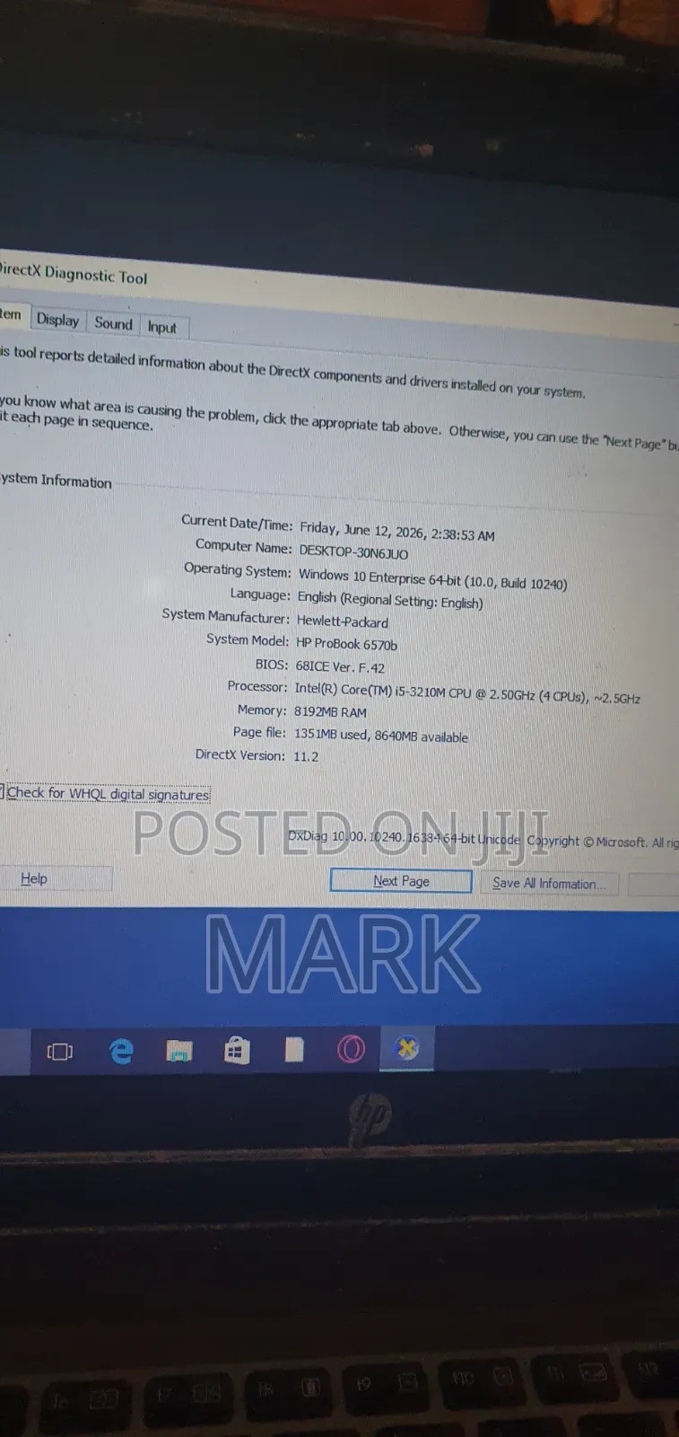 Laptop HP 8GB Intel Core i5 HDD