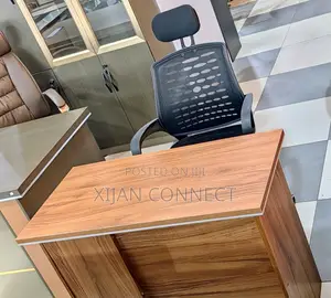 Executive Office Desk With 3-Drawer Cabinet and Mesh Office Chair