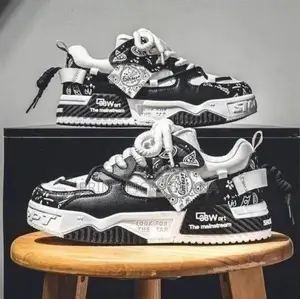 New Men's 2026 Trendy Board Shoes-Black and White
