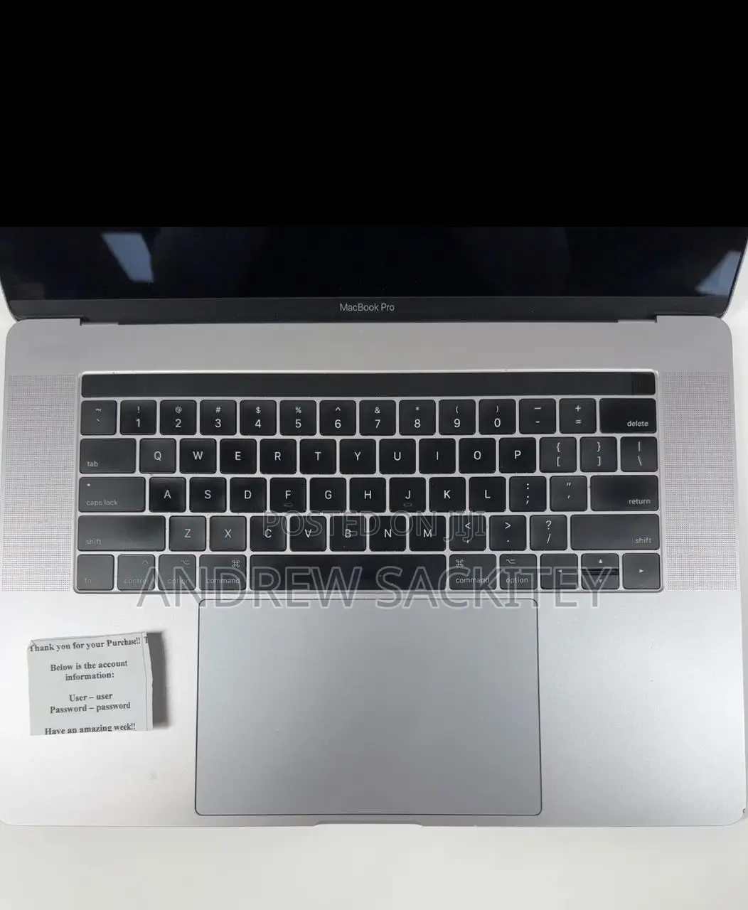 Laptop Apple MacBook Pro 2017 16GB Intel Core i7 SSD 250GB