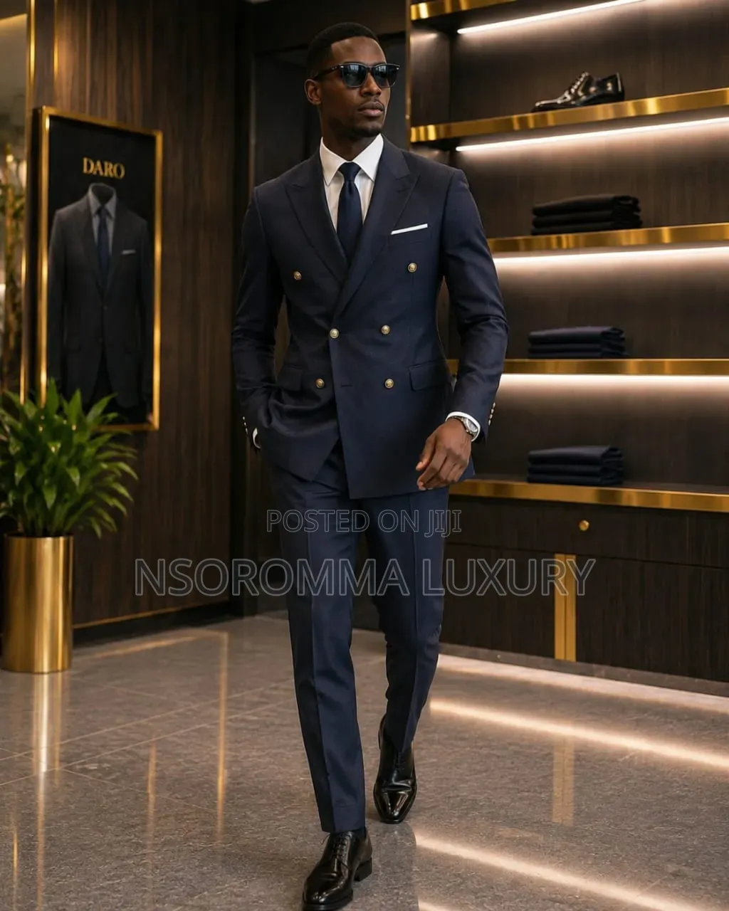 Elegant Gray Double Breasted Suit for Men in All Sizes