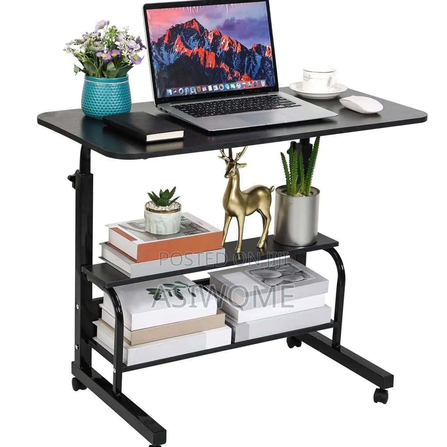 Adjustable Study Desk With Two Shelves