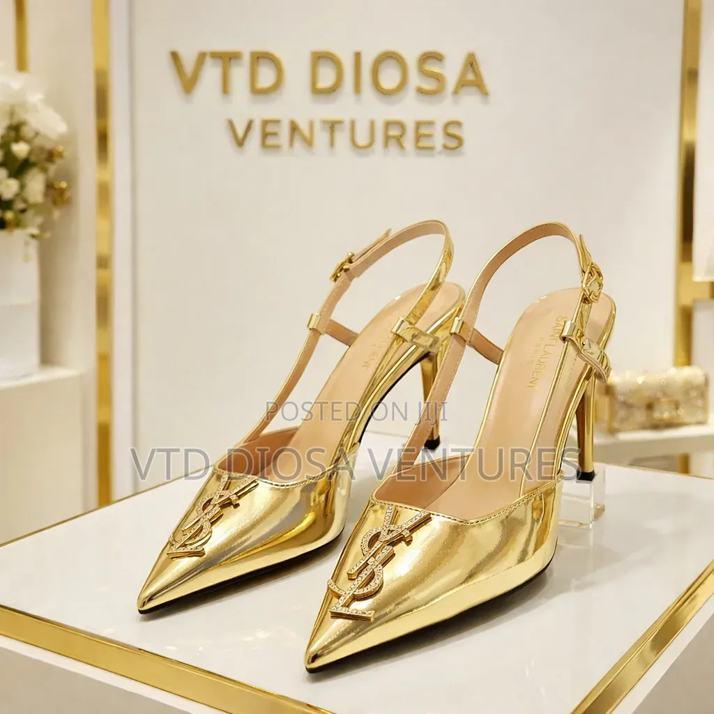 Ysl Gold Heels