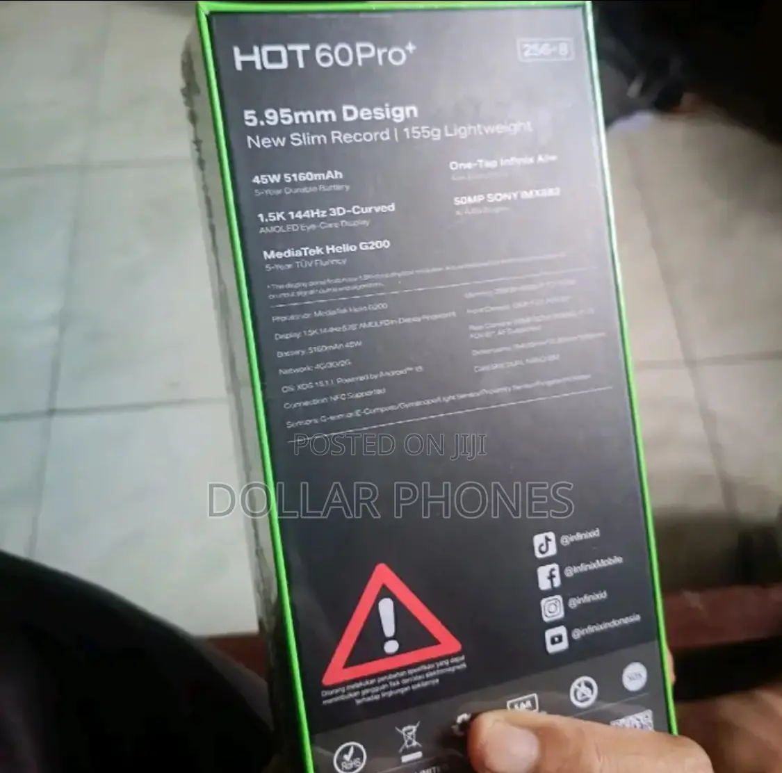 New Infinix Hot 60 Pro+ 256 GB Gray