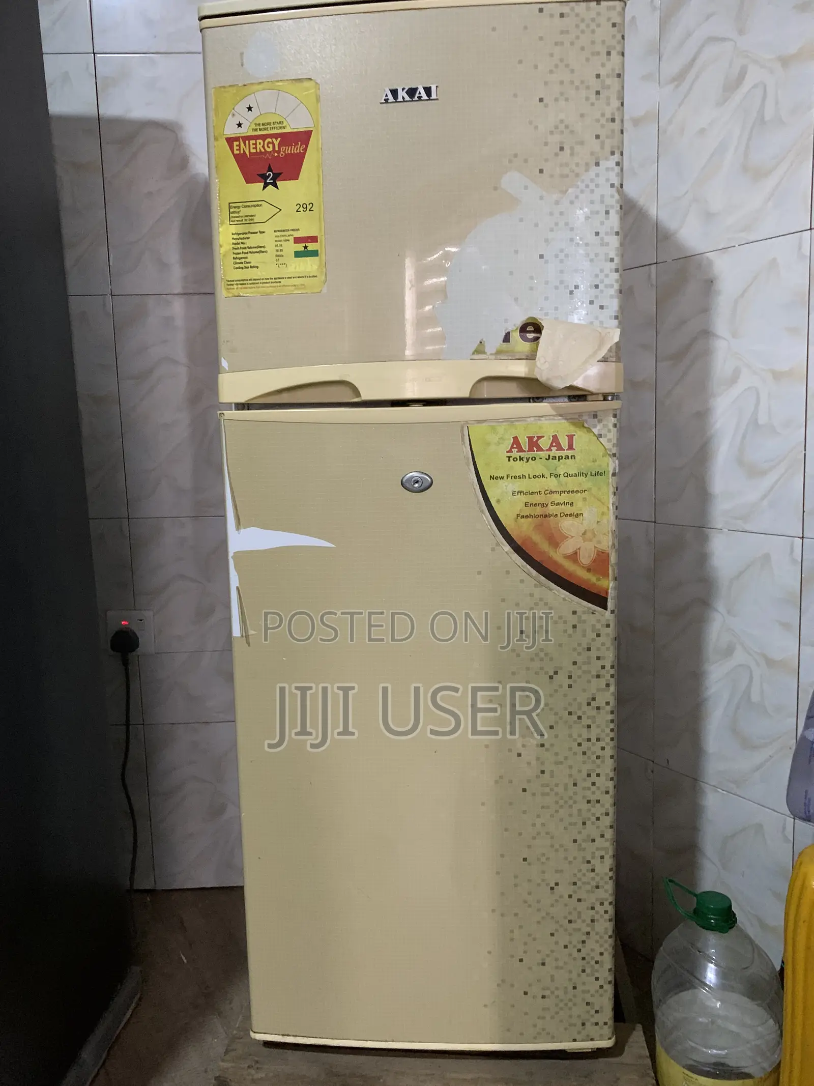 Akai Double-Door Fridge–Energy Saving,Fast Cooling,Excellent Condition