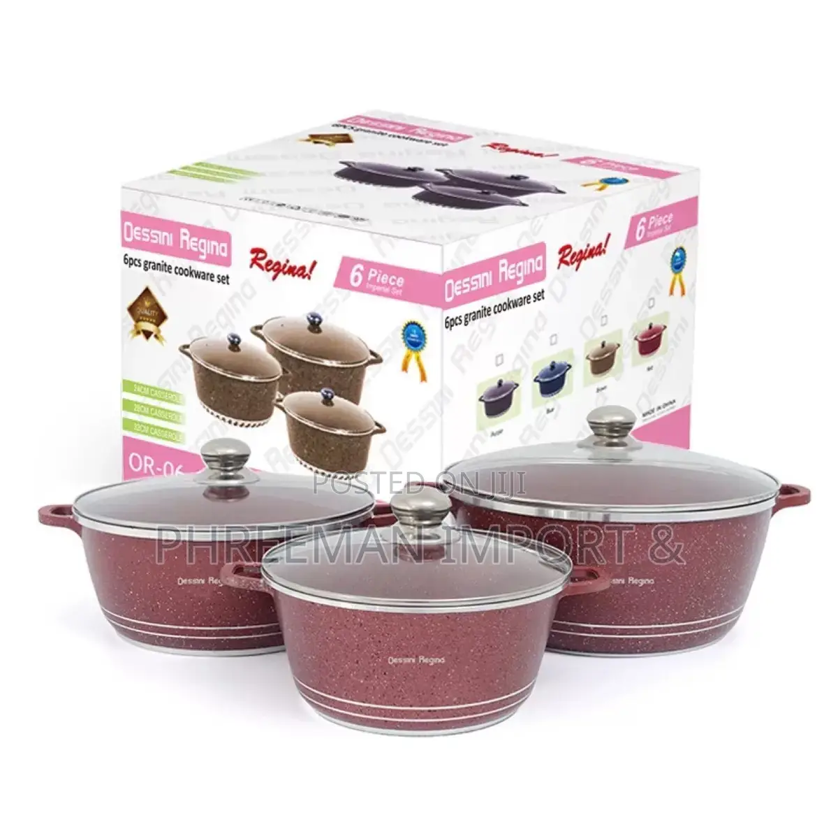 Disine Regina 6 Pieces Granite Cookware