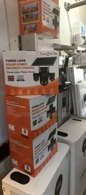 3lens Solar CCTV Camera With 15mp