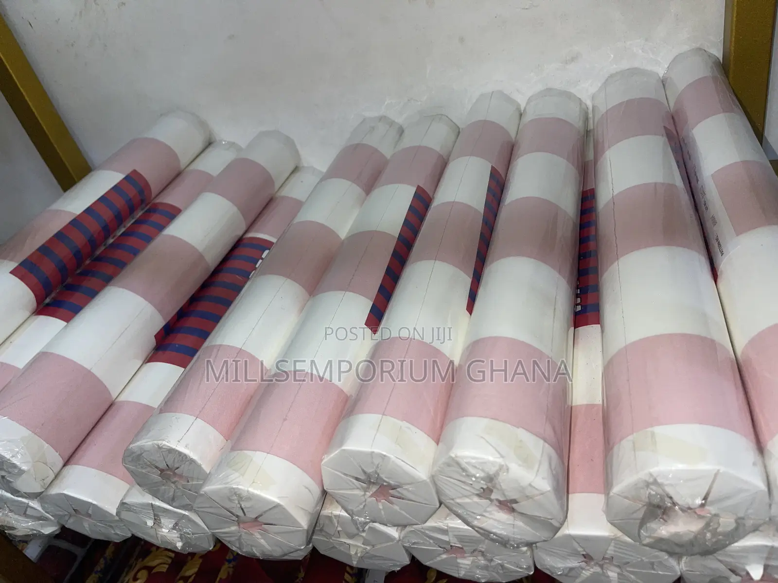 Pink White Stripe Wallpaper Rolls | Install Millsemporiumghana