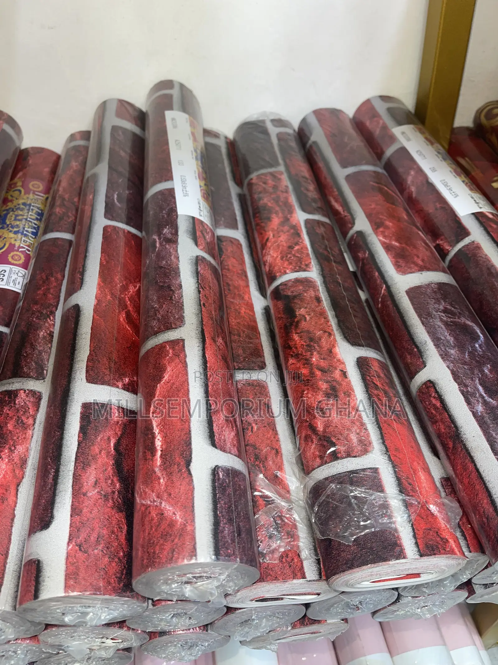 Red Brick Effect Wallpaper Rolls 11 Yards 3d Stone Millsemporiumghana
