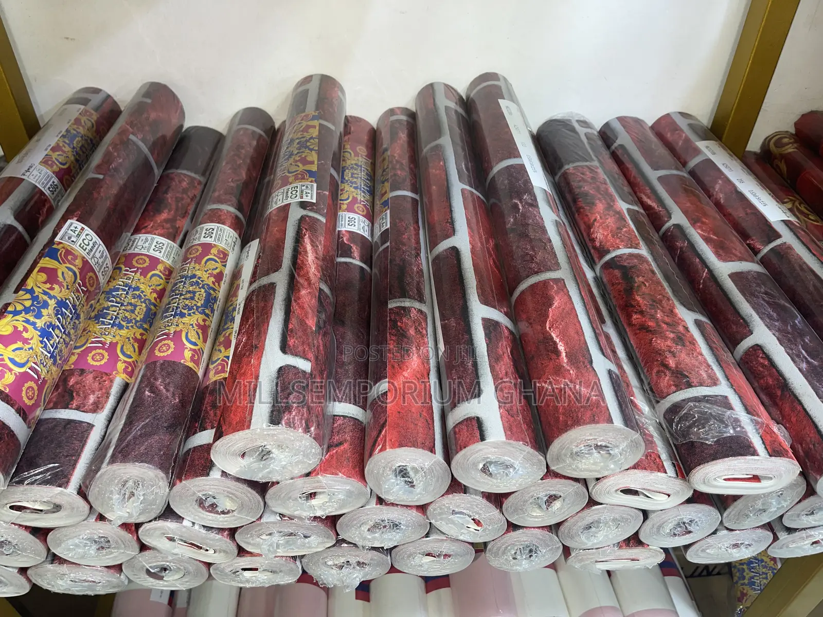 Red Brick Effect Wallpaper Rolls 11 Yards 3d Stone Millsemporiumghana