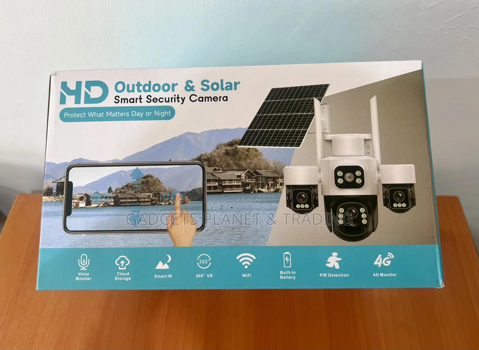 4g Triple Lens Hd Outdoor Rechargeable Solar Camera - T10b-Eu