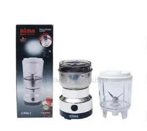 Nima 2 in 1 Electric Spice Grinder and Juicer – Silver - Nm-8300