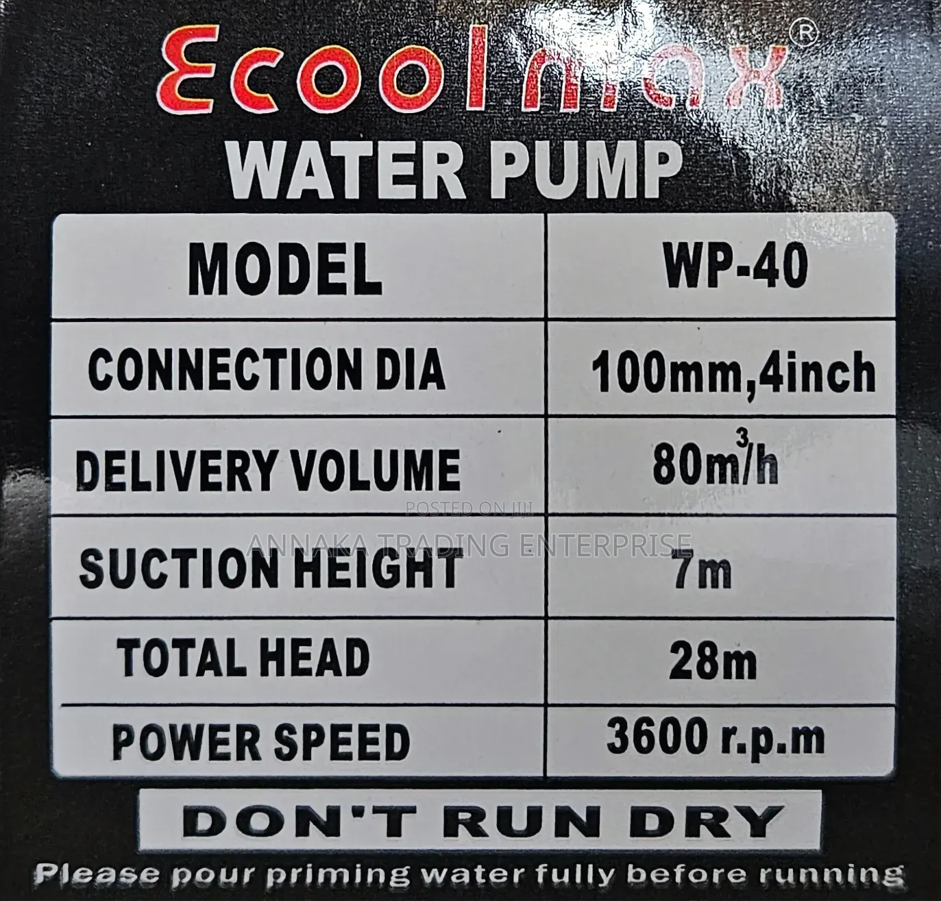 Petrol Water Pump