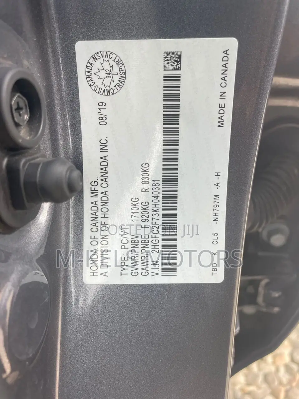 Honda Civic EX-L Sedan 2020 Gray