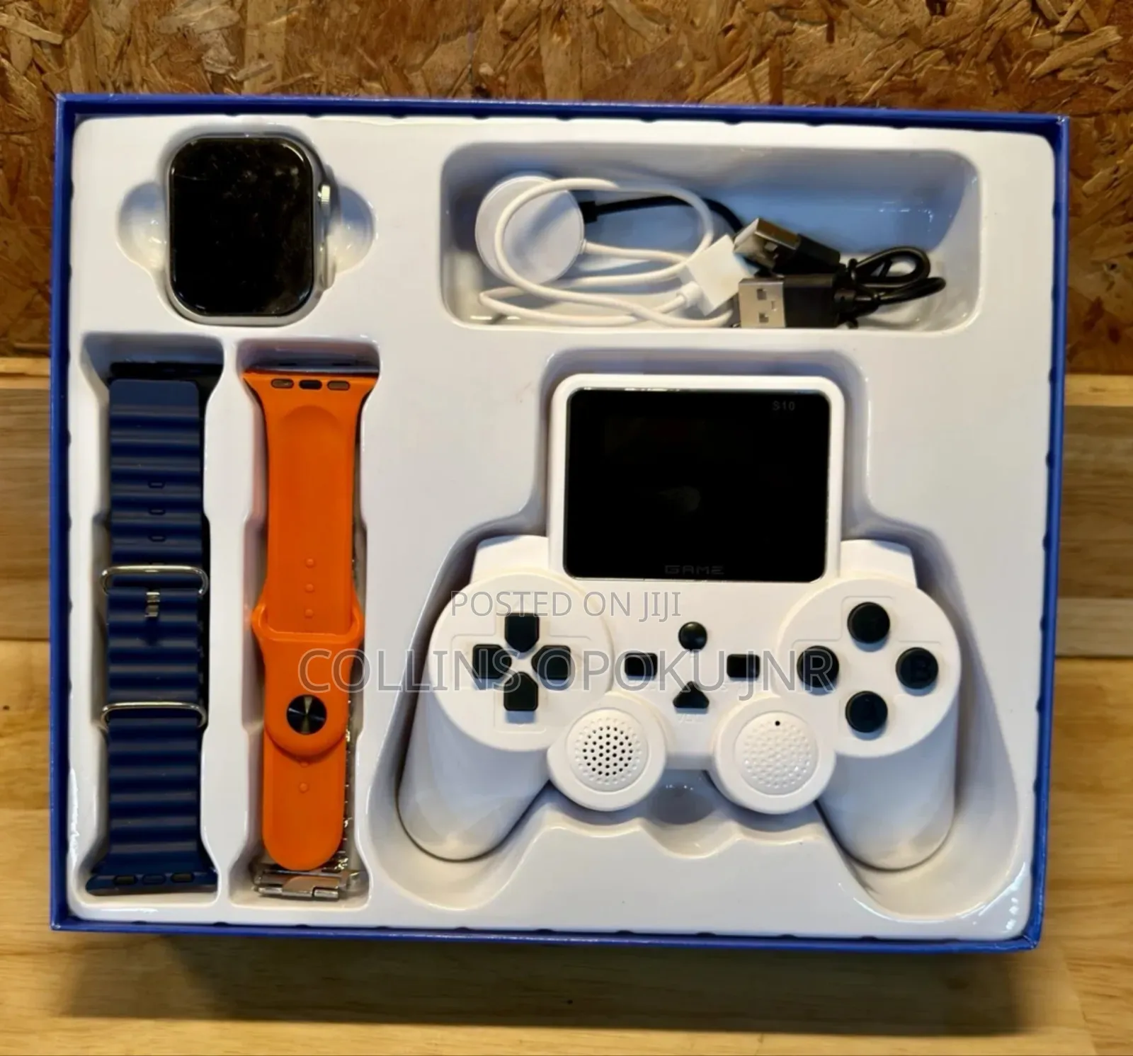 Hot-5 Series 10 Smartwatch + Gaming Console (520 Games) + 4 Straps Set
