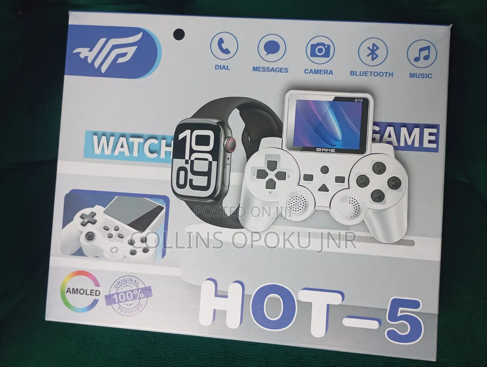Hot-5 Series 10 Smartwatch + Gaming Console (520 Games) + 4 Straps Set