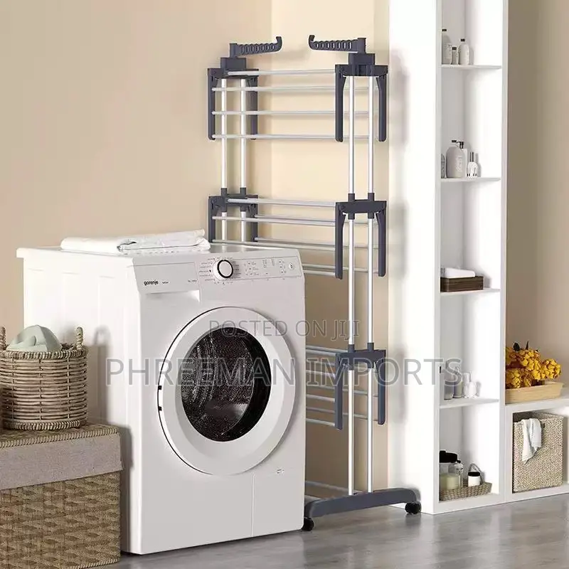 Multi-Layer Movable Clothes Drying Rack