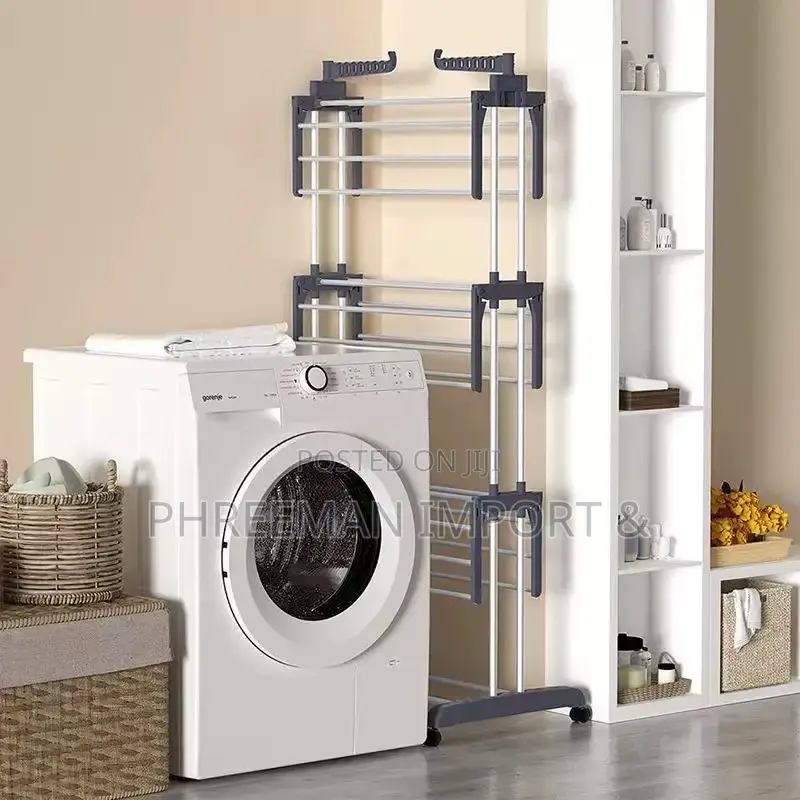 Multi-Layer Movable Clothes Drying Rack
