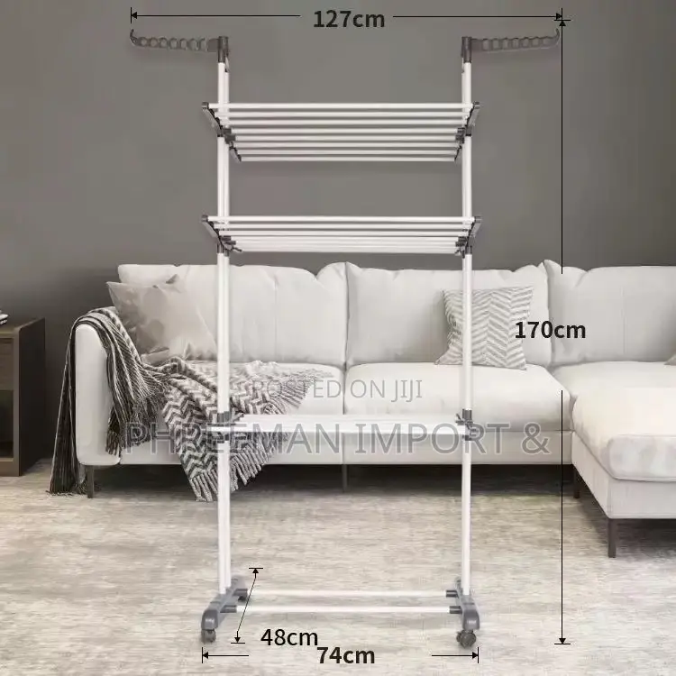 Multi-Layer Movable Clothes Drying Rack