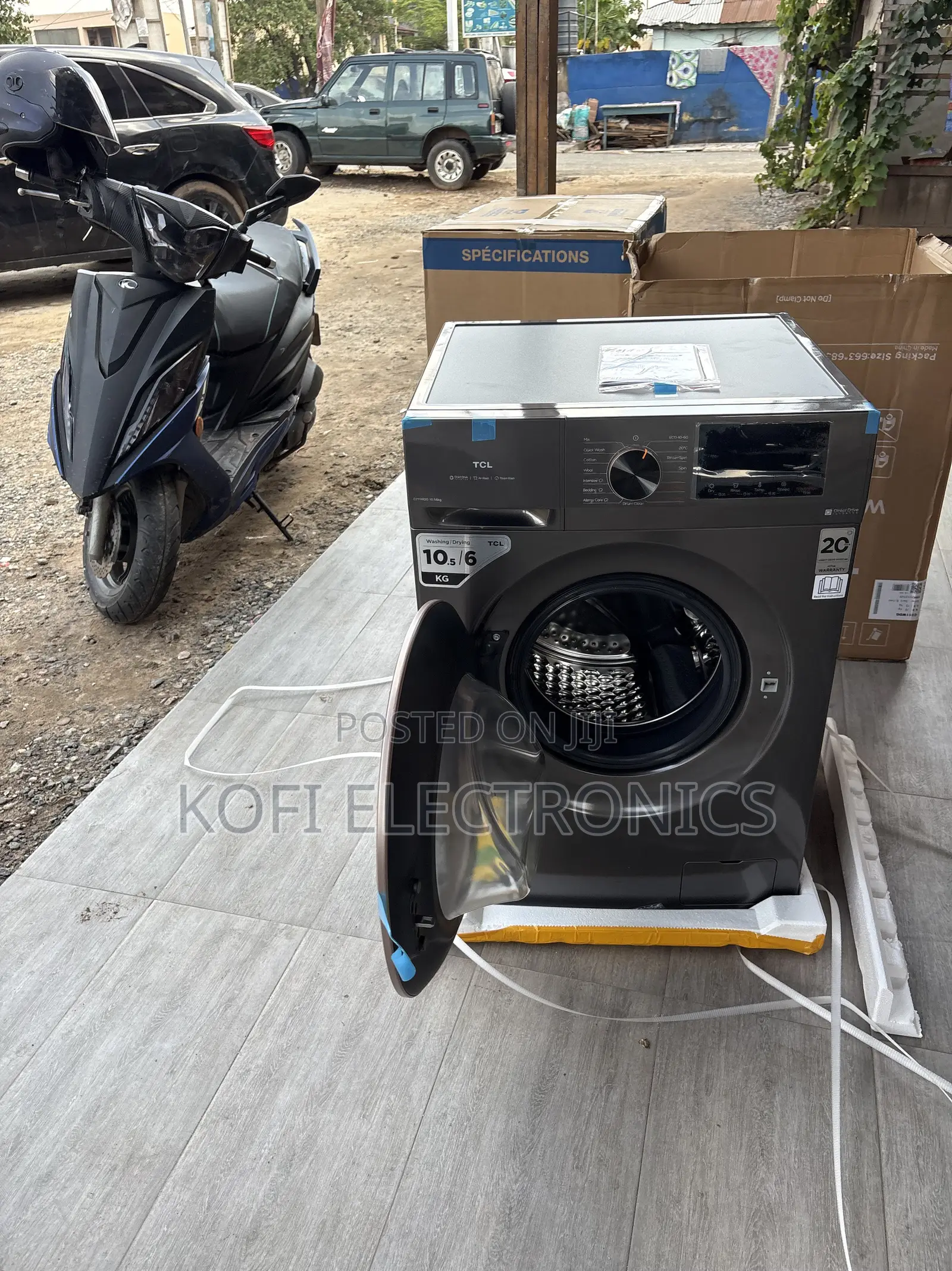 TCL-Front Load Washer-10.5kg Dryer-6kgs With Safety Lock