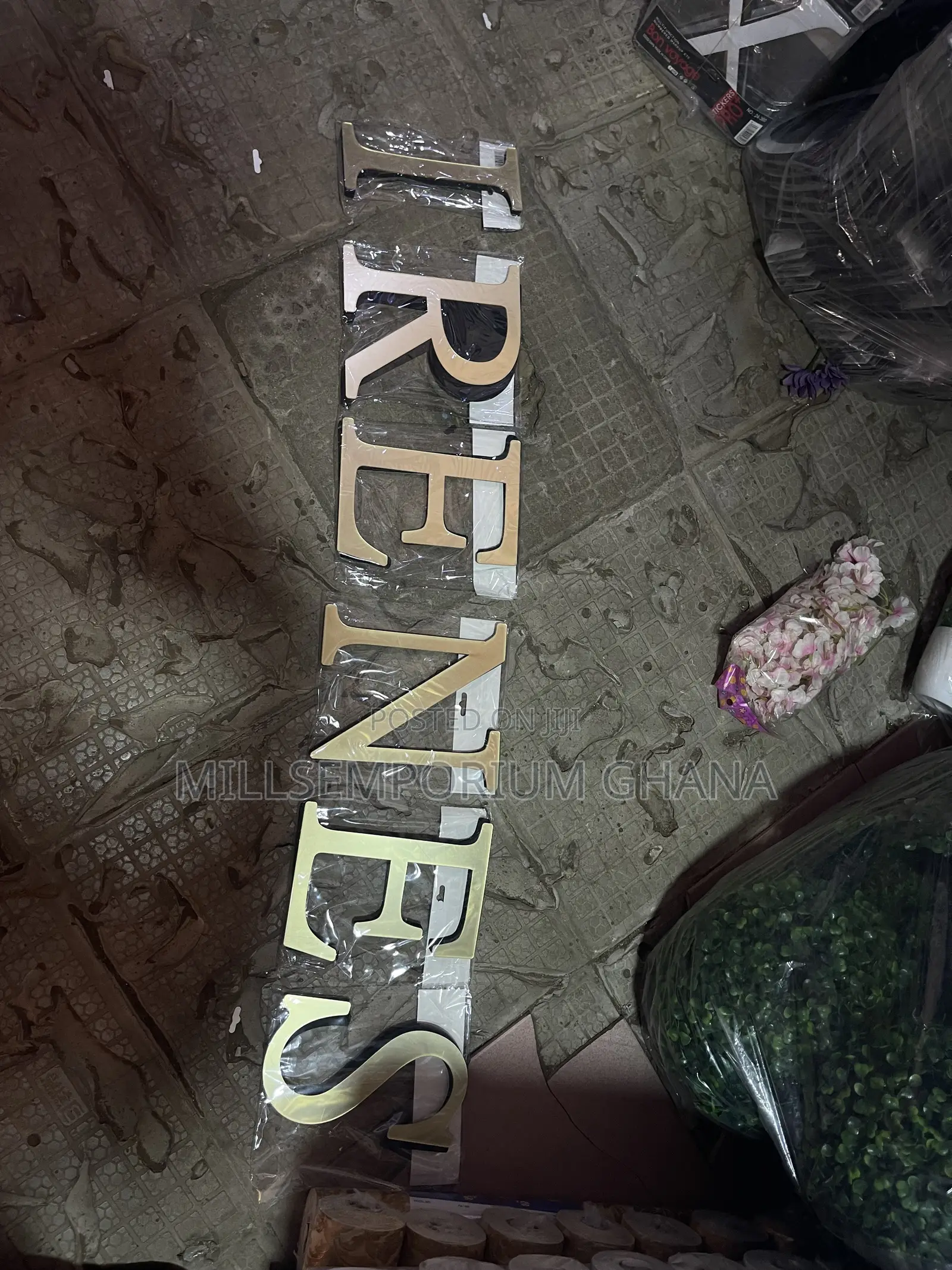 20cm Gold 3d Wall Letters All Letters Available Shop + Event Signage