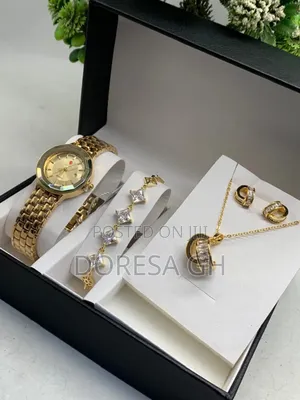 Ladies Jewellery Set – Watch, Matching Necklace, Earrings Bracelet