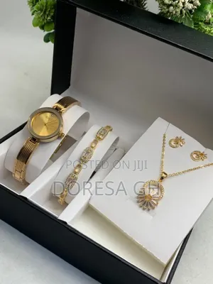 Ladies Jewellery Set – Watch, Matching Necklace, Earrings Bracelet