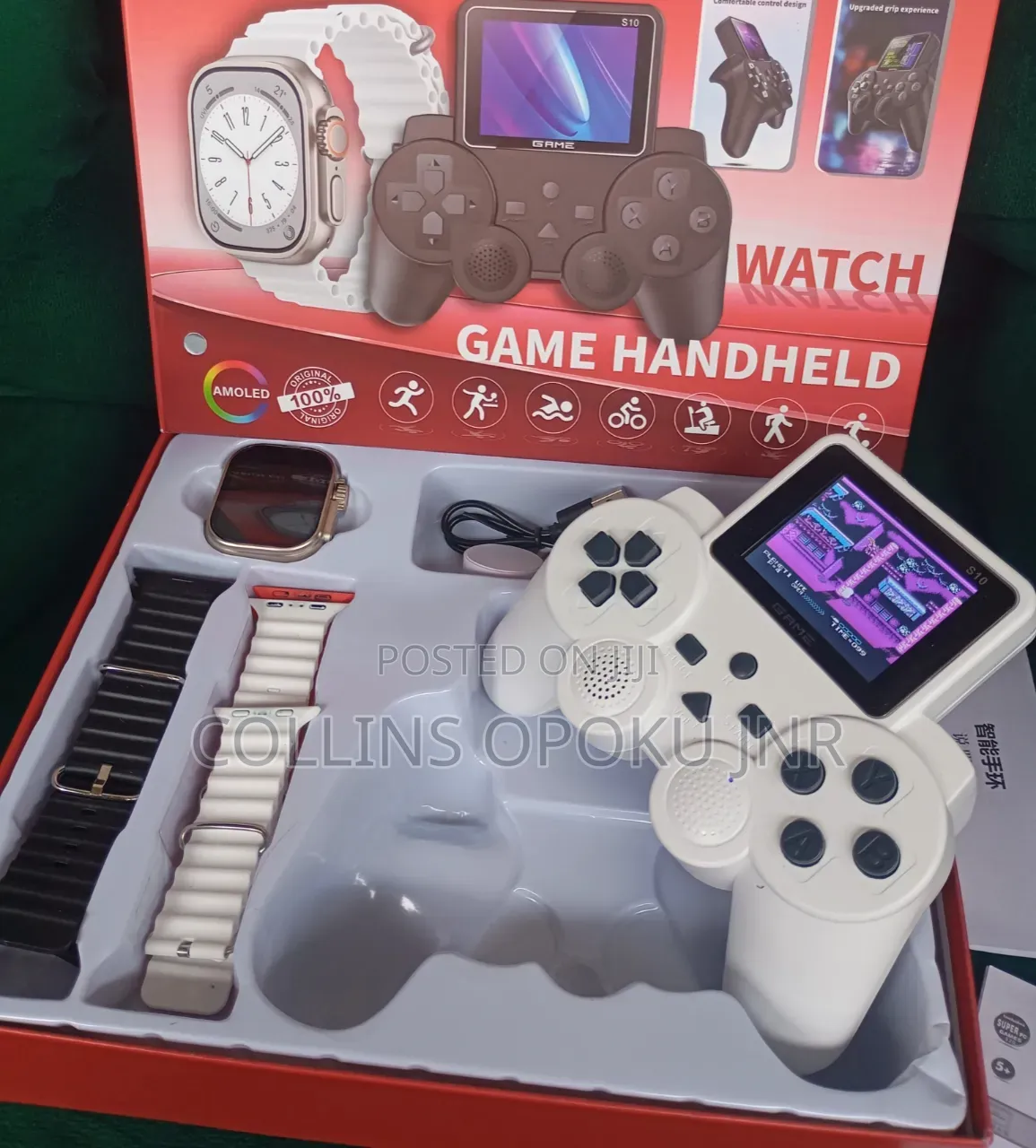Amoled Hot-60 Handheld Gamepad With S10 Smart Watch and 4 Straps
