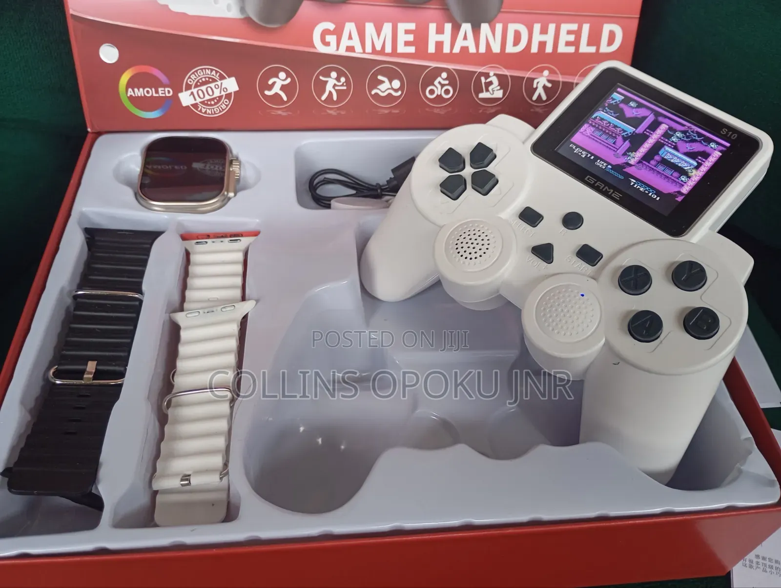 Amoled Hot-60 Handheld Gamepad With S10 Smart Watch and 4 Straps
