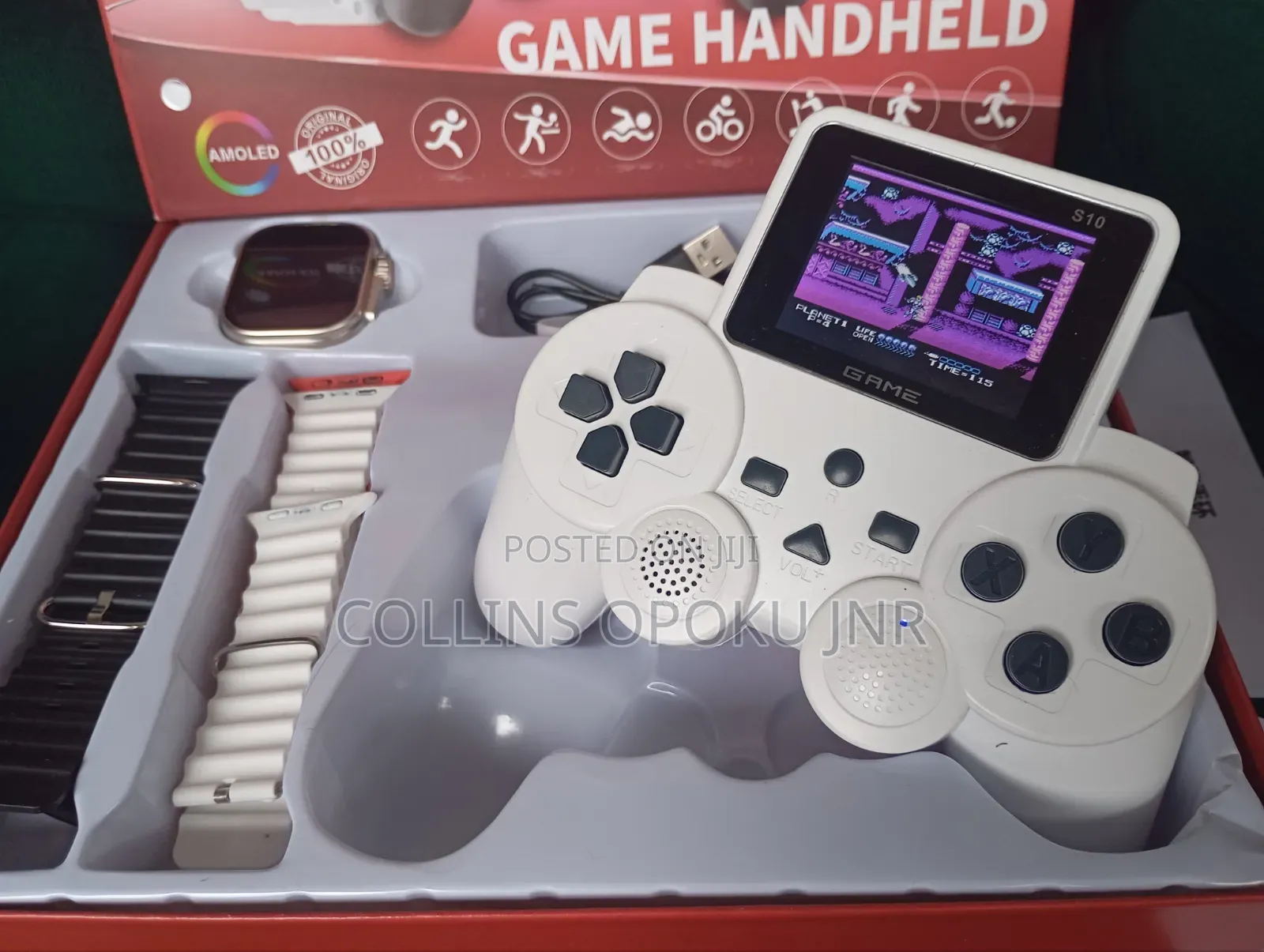 Amoled Hot-60 Handheld Gamepad With S10 Smart Watch and 4 Straps