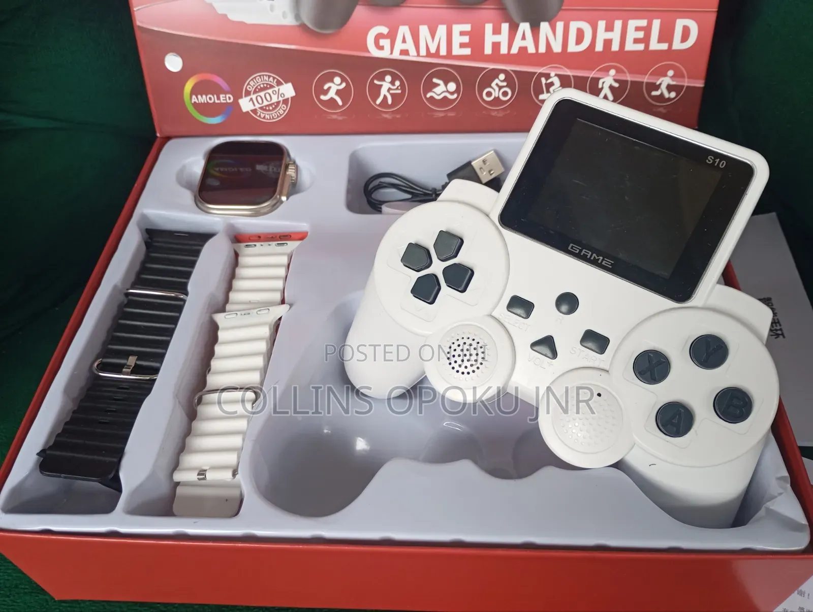Amoled Hot-60 Handheld Gamepad With S10 Smart Watch and 4 Straps