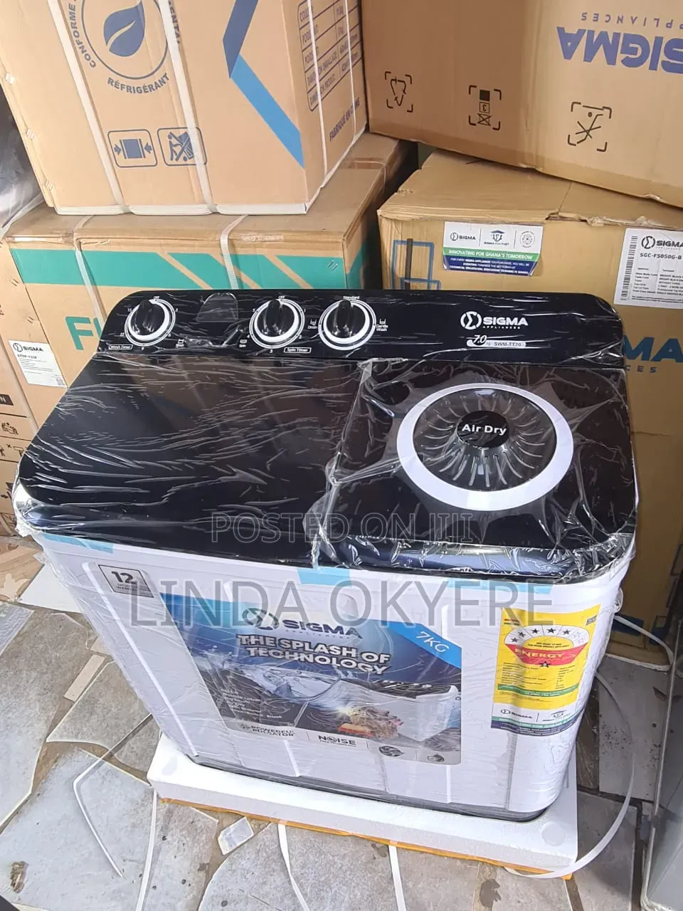 Sigma Washing Machine 7kg Top Load Semi-Auto Twin Tube