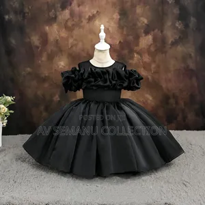 Girls Beautiful Princess Black Party Dress