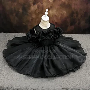 Girls Beautiful Princess Black Party Dress