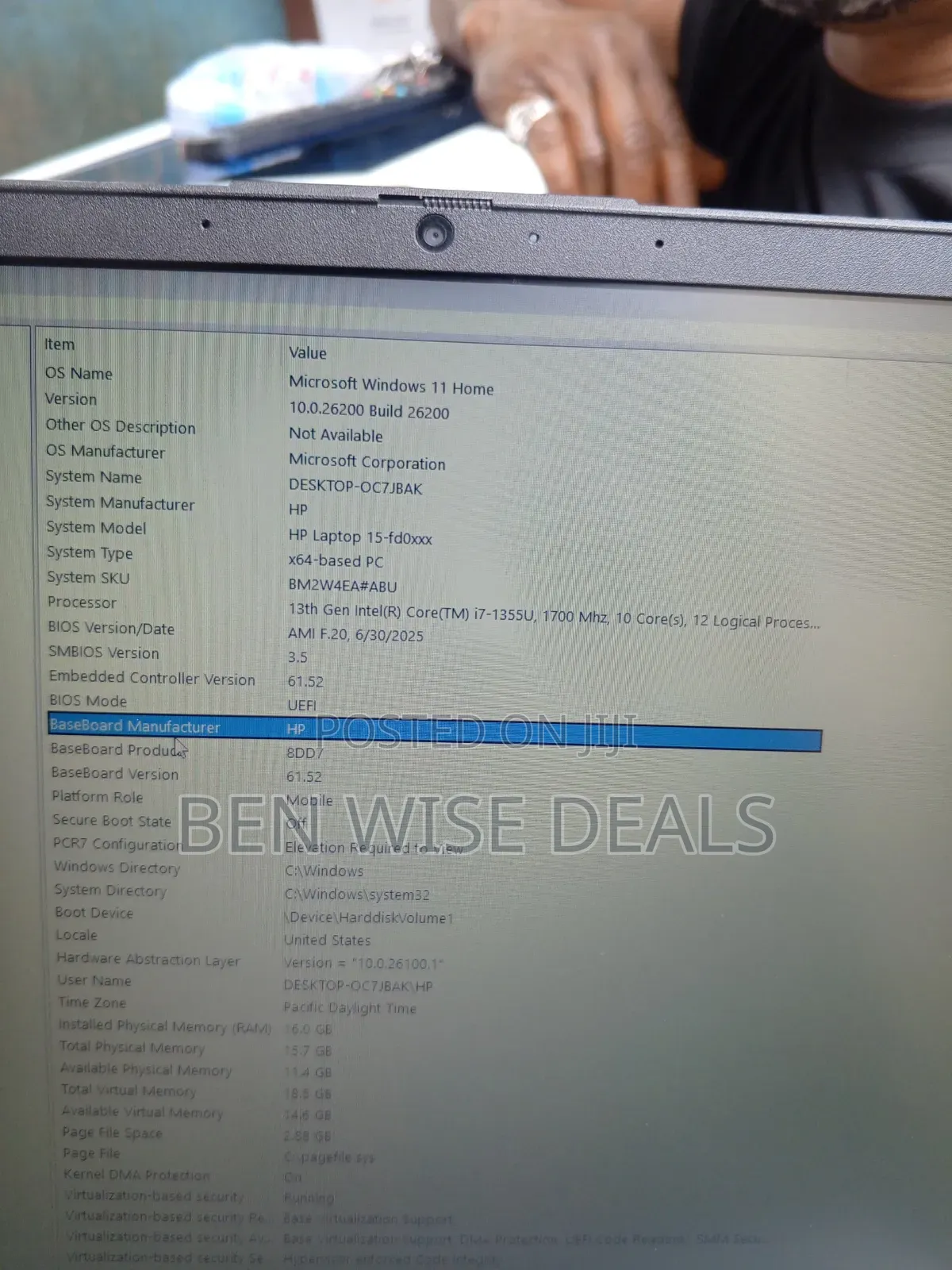 Laptop HP 15 16GB Intel Core i7 SSD 1T