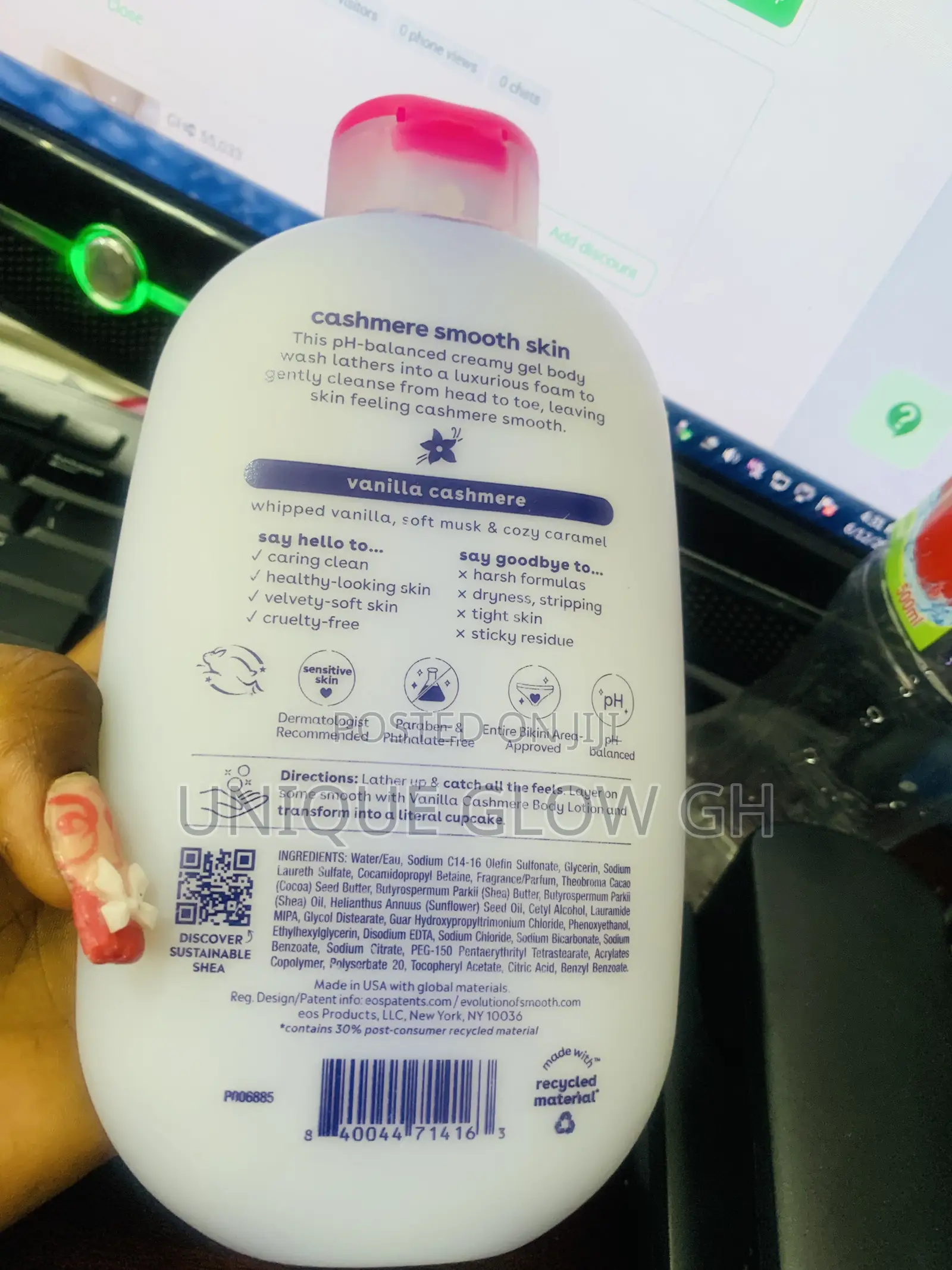Evolution of Smooth Shea Better Cashmere Body Wash Vanilla