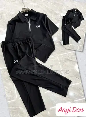 Fashion Men’S Casual Top and Down 2pcs Set
