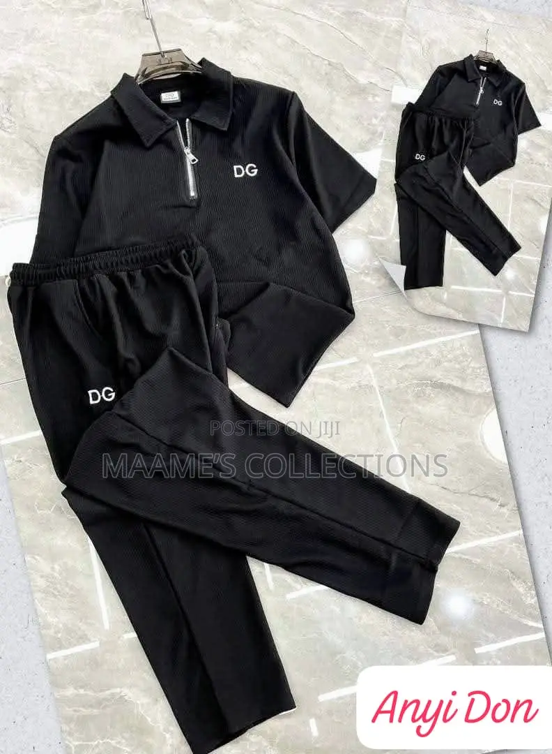 Fashion Men’S Casual Top and Down 2pcs Set