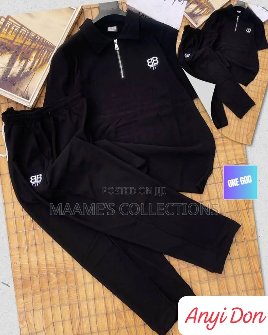 Fashion Men’S Casual Top and Down 2pcs Set